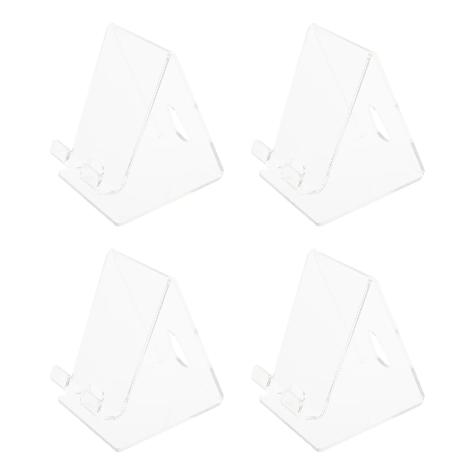 

4pcs Acrylic Cellphone Stand Retail Desktop Clear Phone Holder Dock Stand