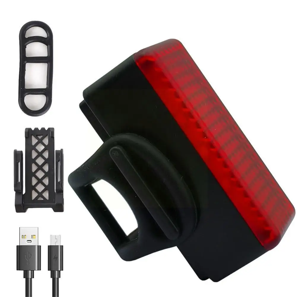 

Bicycle Warning Light Abs Material Usb Charging Night Rear Tail Warning Lamp Back Light Flashing Cycling Safety M1m0