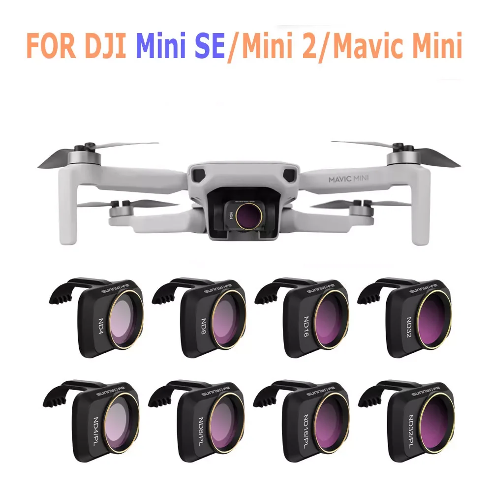

Мини SE Drone Camera Gimbal Lens Filter MCUV CPL ND Camera Lens Sunhood Protector for DJI Mini 2/Mavic Mini Accessories