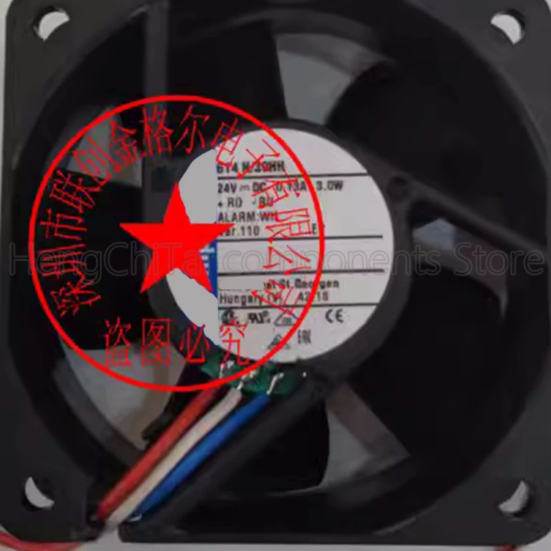 Охлаждающий вентилятор 614N/39H 24V 125MA 3.0W 3-проводной