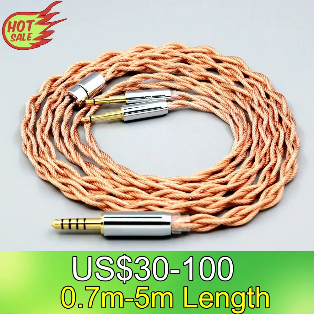 LN007783 Graphene 7N OCC Shielding Coaxial Mixed Earphone Cable For Oppo PM-1 PM-2 Planar Magnetic 1MORE H1707 Sonus Faber Pryma