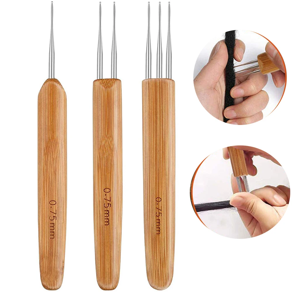 3pcs/set Dreadlock Crochet Hook Tool Braid Hair Dreadlocks Needle Weaving for Craft DIY Braids Tools |