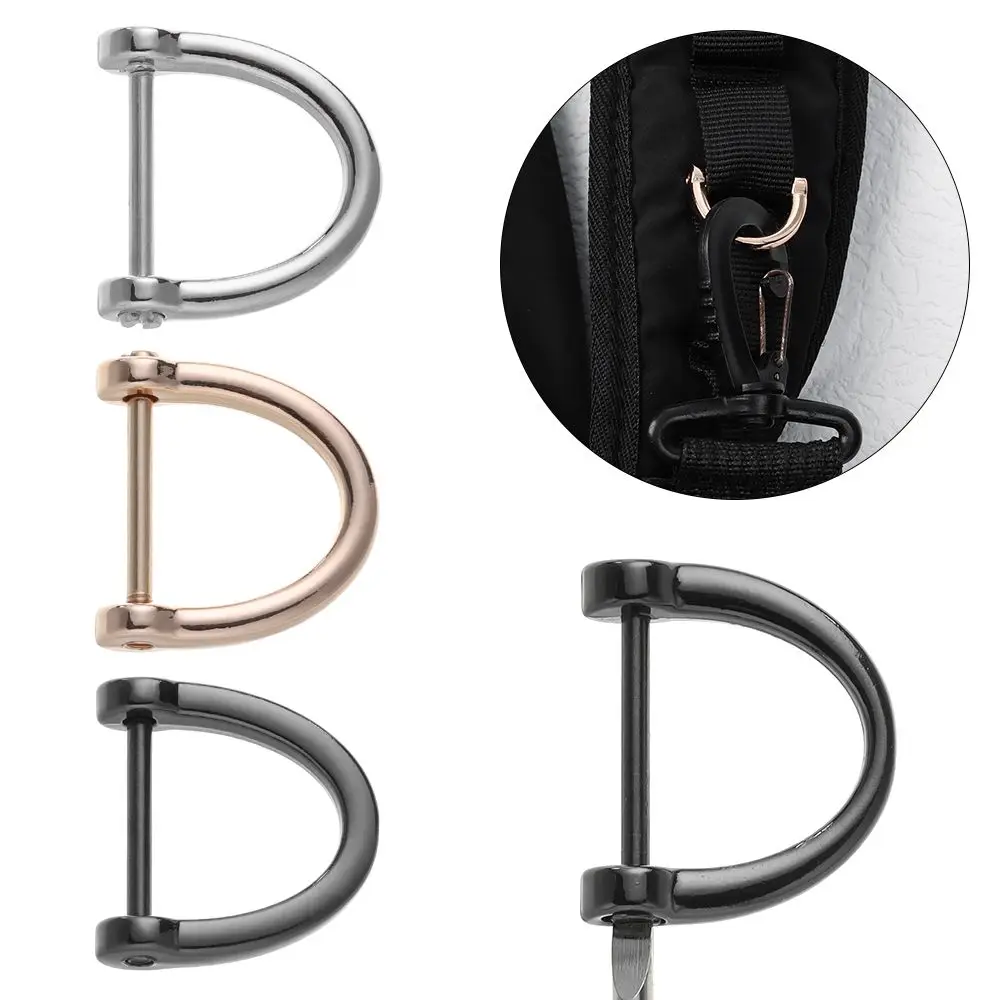 

Metal Shoulder Webbing Buckle Detachable Bag Strap Accessories Clasp D Ring Buckle Leather Craft Open Screw