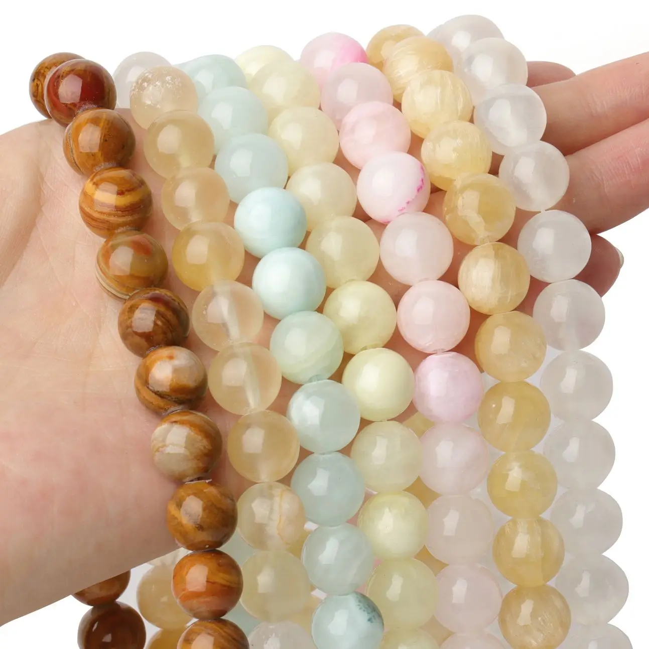 

Круглые нефритовые бусины для изготовления ювелирных изделий, 4/6/8/10/12 мм