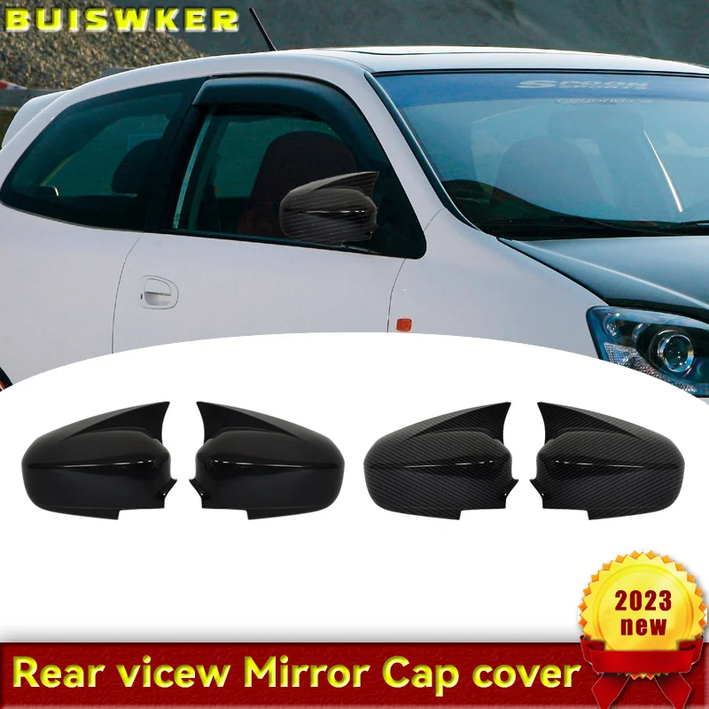 

Car Carbon Fiber Ox Horn Rearview Side Glass Mirror Cover Trim Frame Side Mirror Caps for Honda Civic 2004 2005