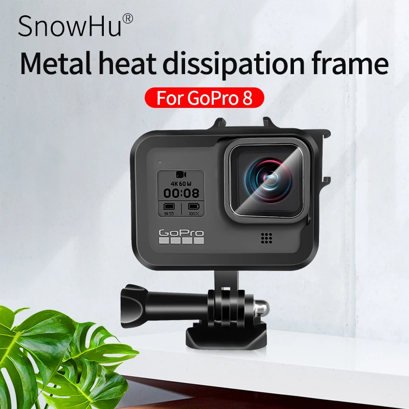 

Aluminium Alloy Frame Case For GoPro Hero 8 Double Clod Shoe With Charging Port For GoPro 8 Black Action Camera