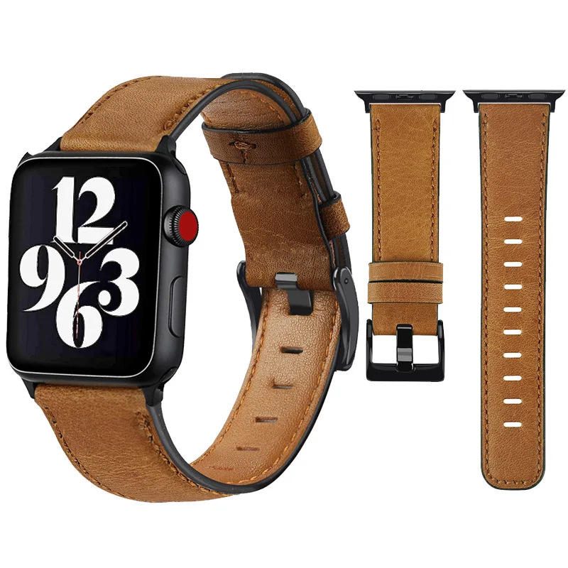 

Ремешок кожаный для Apple watch band 44 мм 40 мм 45 мм 41 мм 38 мм 42 мм