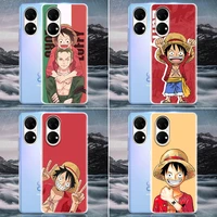 one piece luffy zoro anime clear phone case for huawei p20 pro p30 p40 pro plus lite 4g p50 pro p smart z 2019 case soft cover