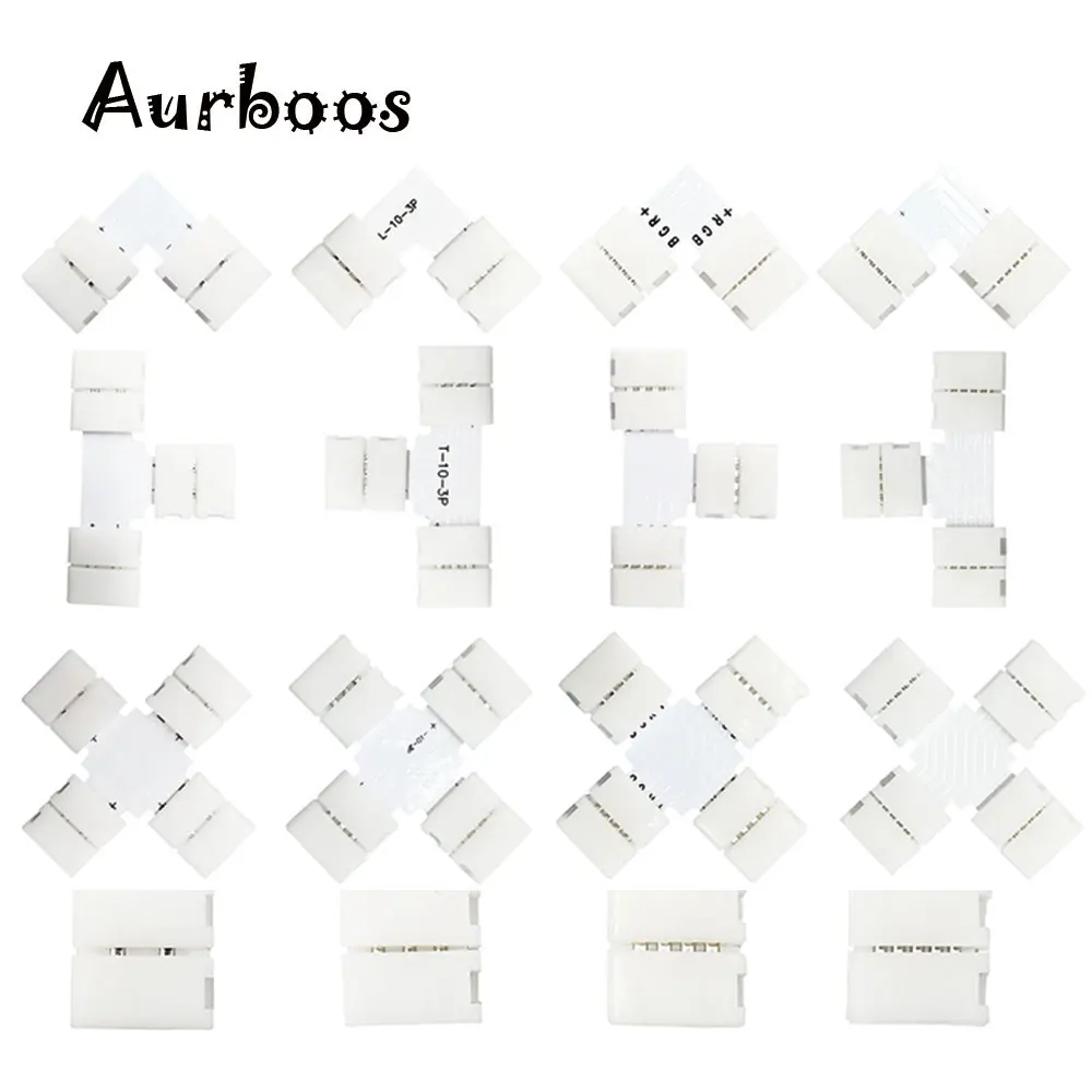 

LED Strip Connector 2PIN 3PIN 4PIN 5PIN L/T/X Shape Corner Connector LED Strip Solderless Accessories Suitable For WS2811 RGB