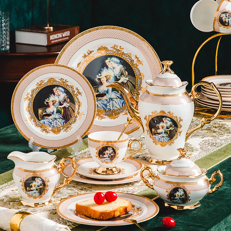 

Western style high-grade coffee set creative household western style flower tea afternoon tea ceramic tea set set