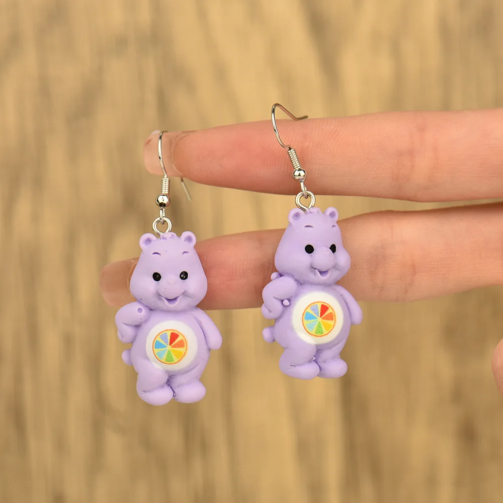 

Cute Cartoon Candy Color Bear Earrings Simple Multicolor Earrings Are A Jewelry Gift for Women Girl