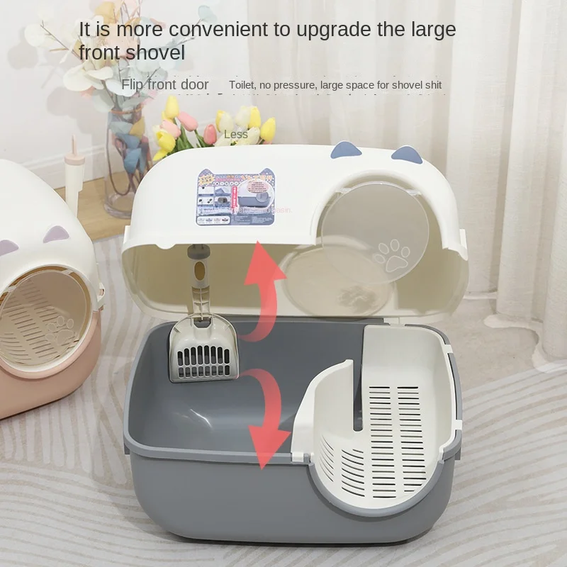 

Kitten Top-entry Fully Enclosed Cat Litter Box Oversized Automatic Deodorization Extra Large Cat Litter Box Pet Supplies