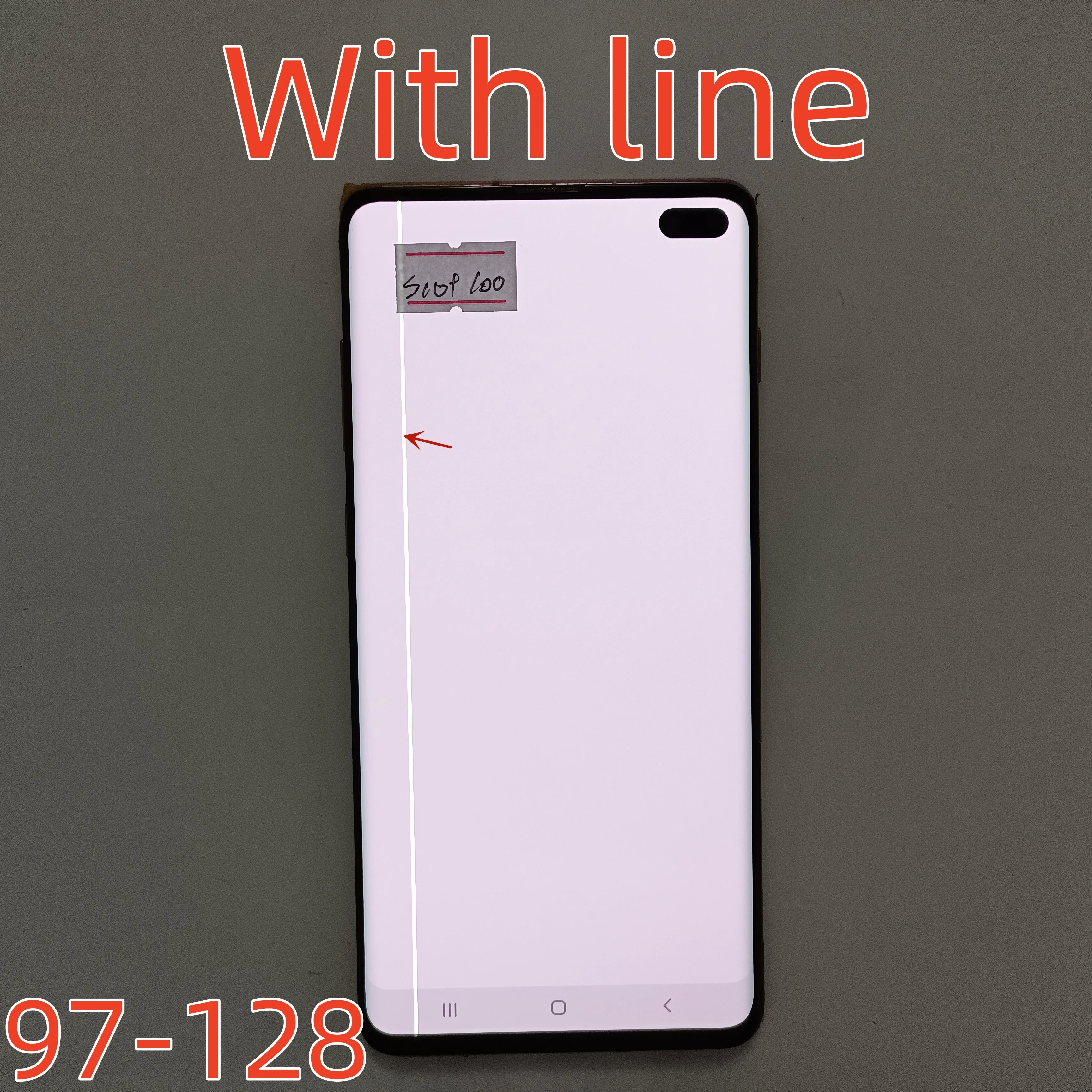 Original S10+ AMOLED LCD For SAMSUNG Galaxy S10 Plus G975 SM-G9750 G975F LCD Display Touch Screen Digitizer Assembly，With line