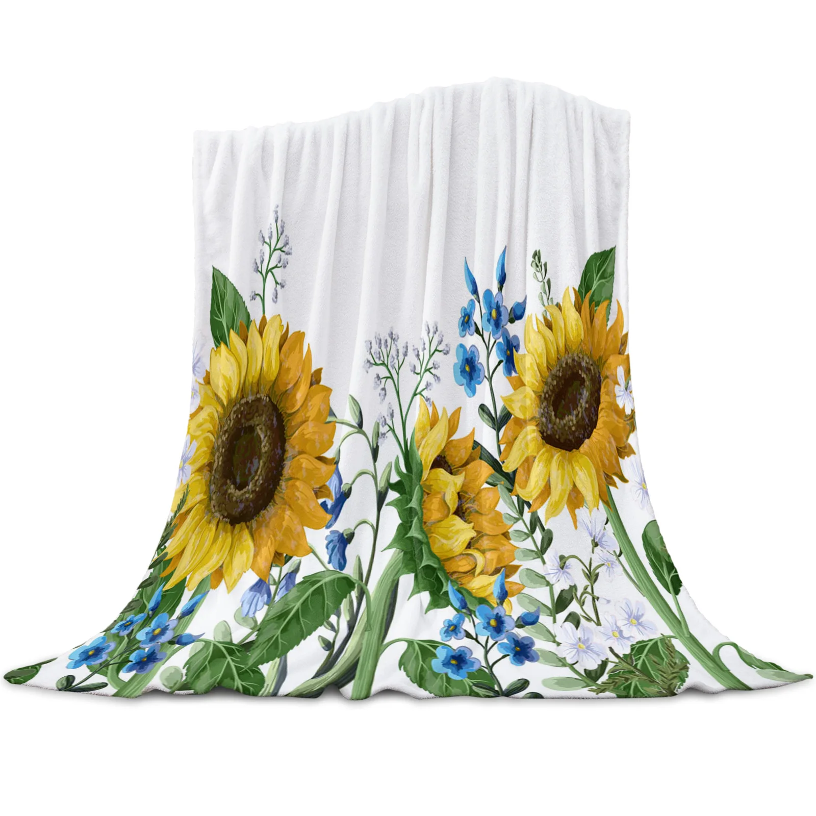 

Одеяло с принтом подсолнуха, мягкое удобное бархатное плюшевое одеяло из микрофибры, теплые простыни для дивана и кровати