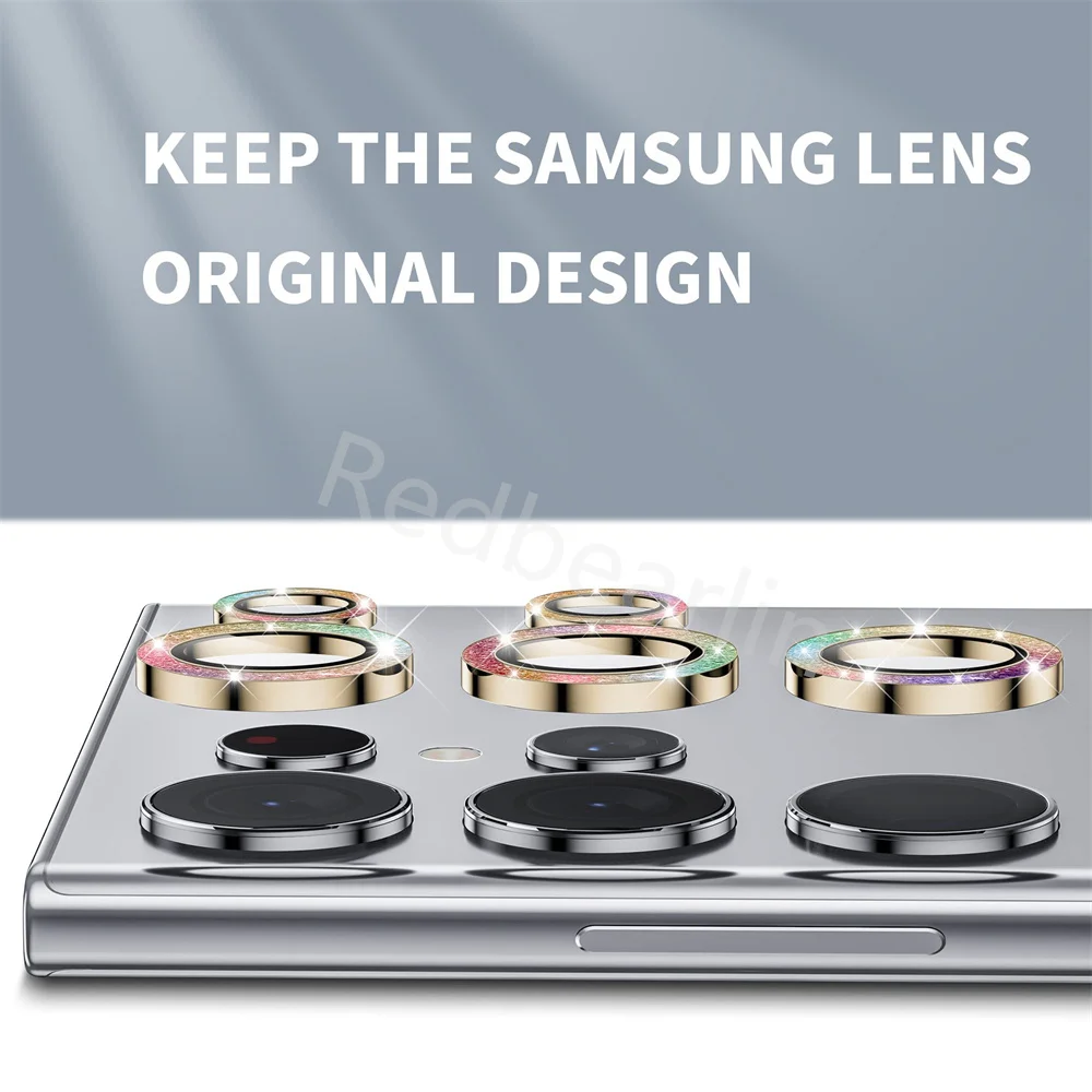 10pcs Glitter Diamond Lens Cover For Samsung S23 Ultra Camera Screen Protector Metal Lens Ring For Samsung S23 Plus Caps