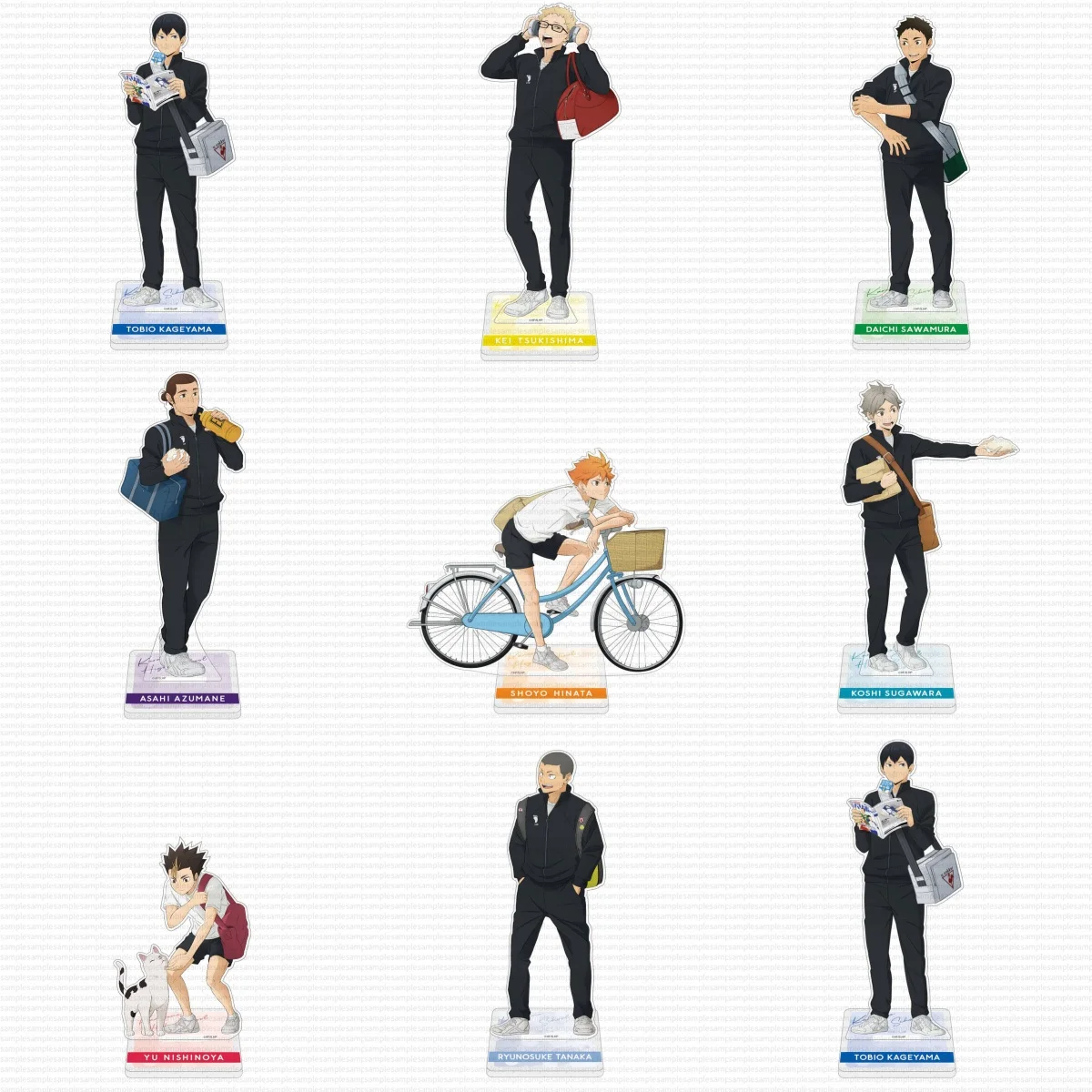 Фото Игра Shoyo Hinata Tobio Kageyama Tsukishima Kei Daichi Sawamura акриловая подставка кукла аниме фигурка модель тарелка косплей игрушка в подарок №1