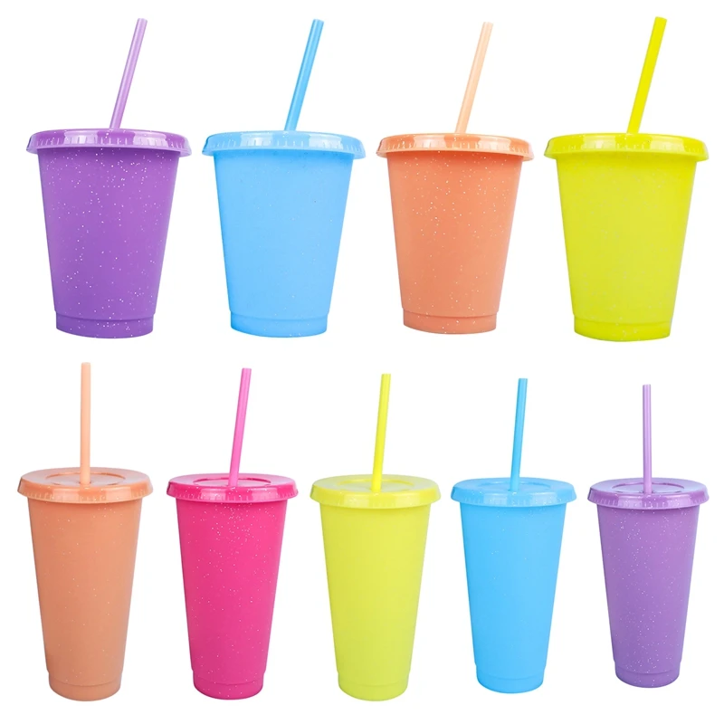 

Популярная цветная кружка, пластиковая чашка, кружка для питья с соломинкой и крышкой для детей и взрослых, для путешествий