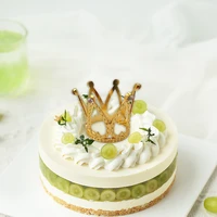 mini crown cake decoration princess topper crystal pearl tiara children hair ornaments wedding birthday party cake decoration