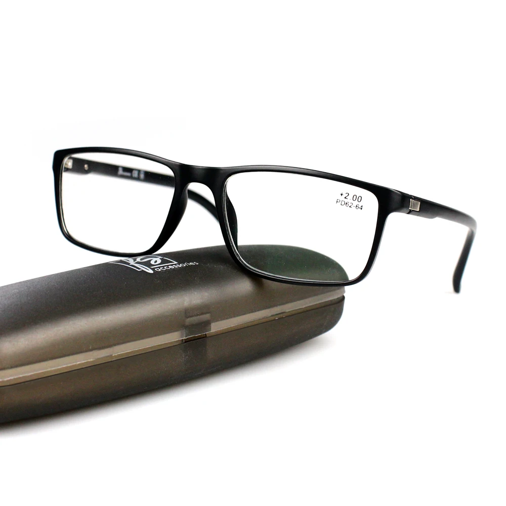 

Мужские деловые очки для чтения UV400 с защитой от синего света, компьютерные очки с металлической оправой по рецепту для мужчин, Чехол для очков