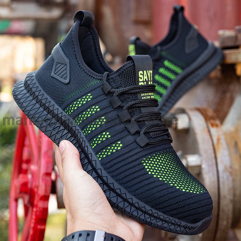 

SOLI2 Lightweight Security Shoes Men Steel Toe Cap Work Shoes Male Breathable Work Anti-Smashing Safety shoes S8575-S8579