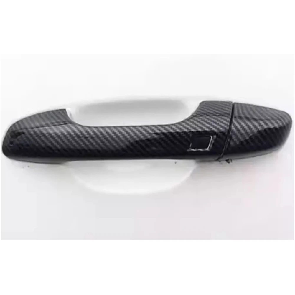 Набор накладок на внешнюю дверную ручку автомобиля черный стиль из углеродного