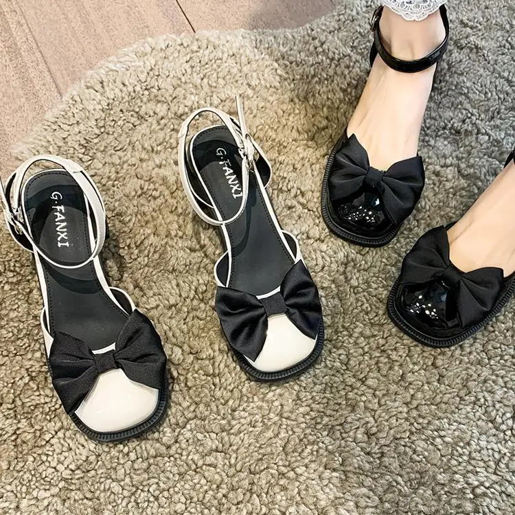 

Женские летние сандалии Мэри Джейн на массивном каблуке с высоким каблуком, 2022