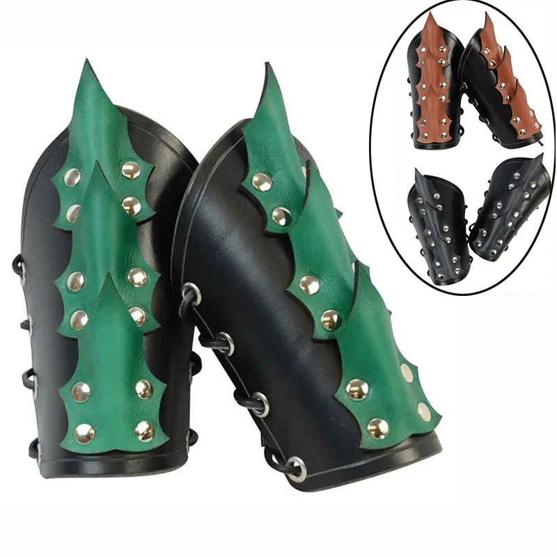 Кожаный наручный браслет для косплея средневековых викингов пиратский рыцарь