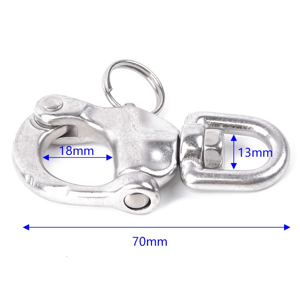 

High hardness Universal Hook Marine Boat Swivel Snap Shackle Silver 316 Stainless Steel Yacht
