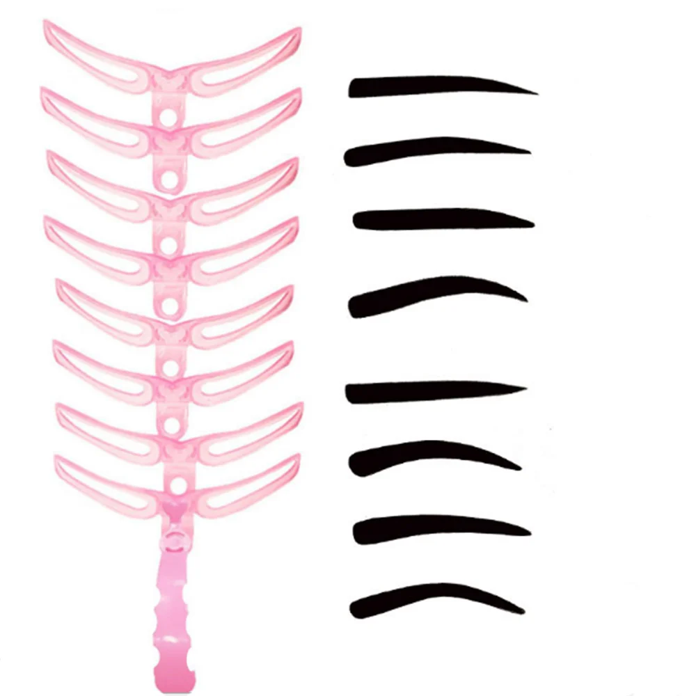 

8 шт./набор, трафареты для бровей