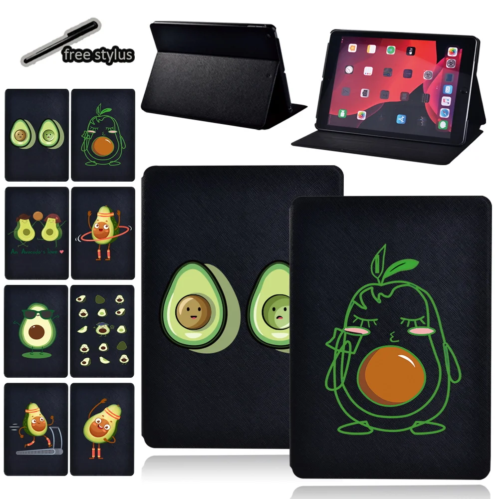 

Tablet Stand Case for Apple IPad Air 4/5 10.9 Inch/IPad Pro 11"/Pro 9.7" 10.5"/Air 1 2 3 Avocado Print Pu Leather Protect Cover