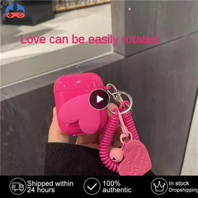 

1~10PCS Elegant Durable Suitable For Airpods1/2 Fashionable Love Can Spin Convenient Protected Heart Pendant