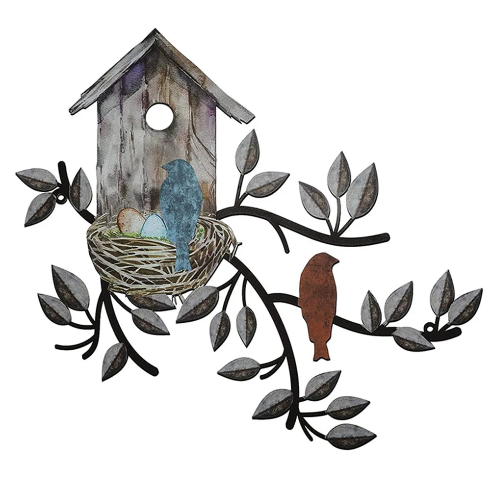 

Decor Metal Art Birds Hanging Metal Tree Outdoor Wall Art Wall Brown Wall Decor Metal Leaf Wall Decor Decoration