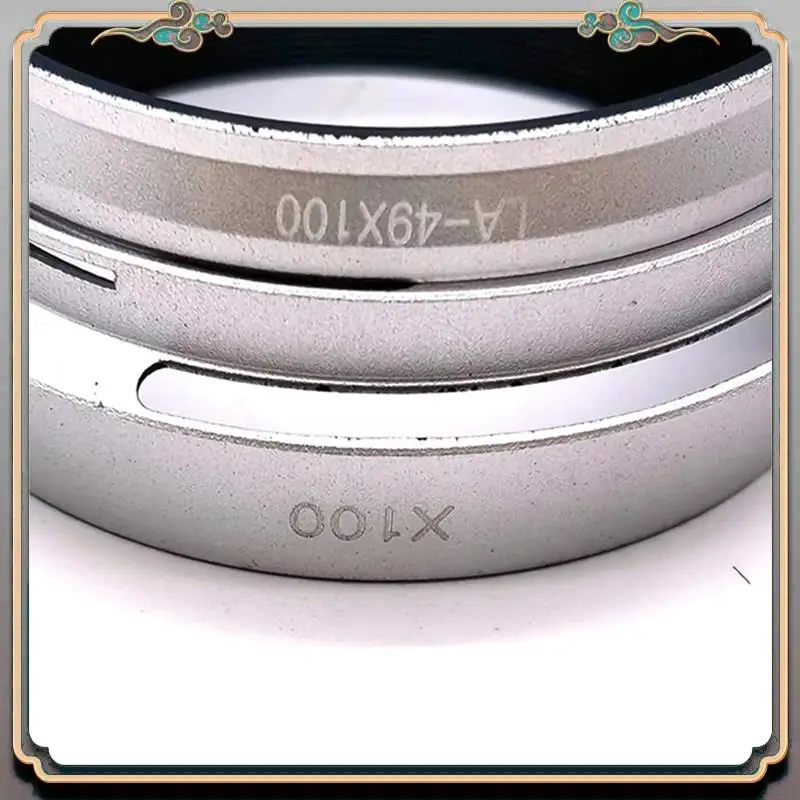 Фото Прочное переходное кольцо объектива LH-X100 49 мм, металлическая бленда для Fuji X100 X100S, переходное кольцо капота №5