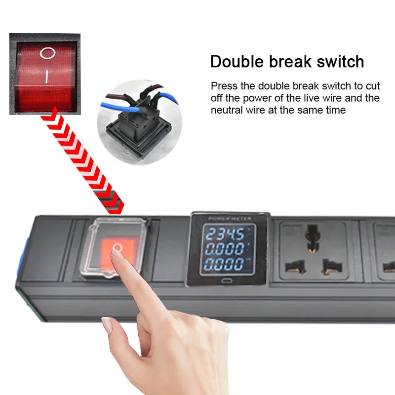 Сетевой удлинитель PDU 1-8AC авиационный Входной/выходной порт 10 А универсальная