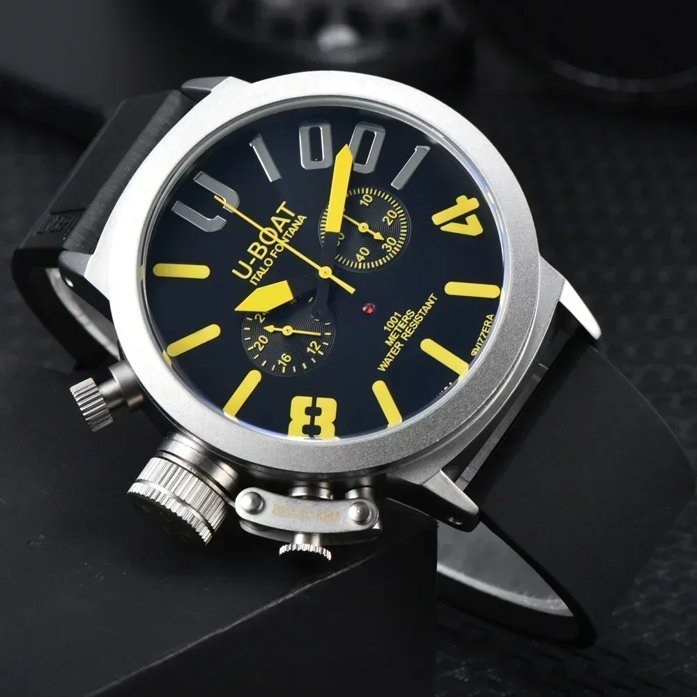 Фото Отличные часы U-BOAT Brand Geneva для мужчин, многофункциональные хронографы, наручные часы для бизнеса и спорта, часы класса ААА, горячая распродажа. №3