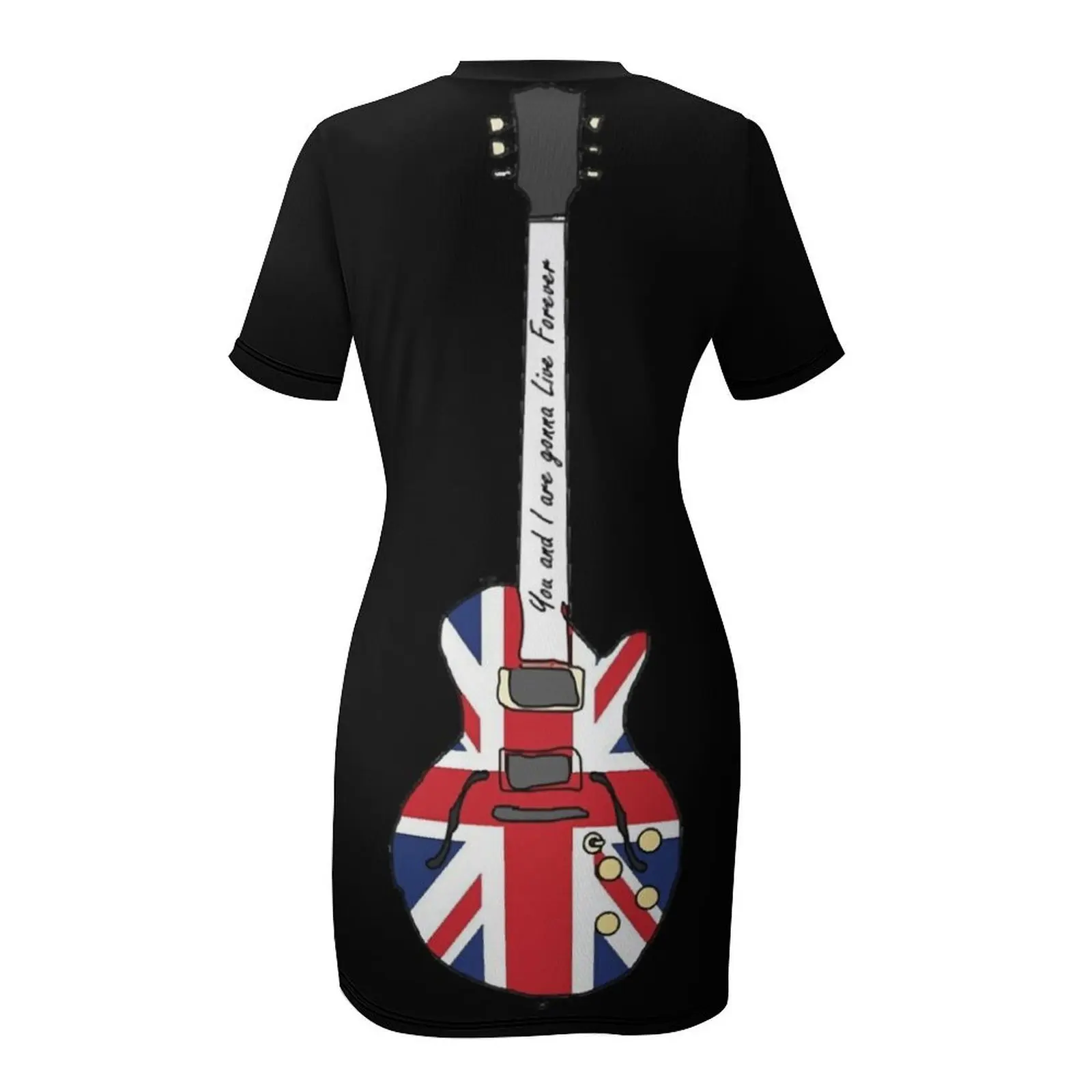 Noel Gallagher Union Jack Sheraton Live Forever платье с короткими рукавами женские вечерние платья
