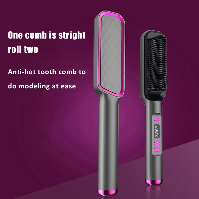 

Liquid Crystal Hair Straightener Comb Negative Ions Do Not Hurt Hair Straightener Hair Curling Two Curling Iron Straightener