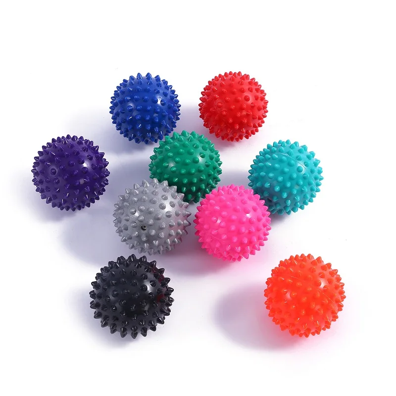 

PVC Spiky Massage Ball Trigger Point Sport Fitness Hand Foot Pain Relief Plantar Fasciitis Reliever Hedgehog 7cm Balls Durable