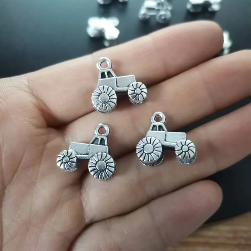 30 шт. винтажная подвеска в виде автомобиля античное серебро подходит для