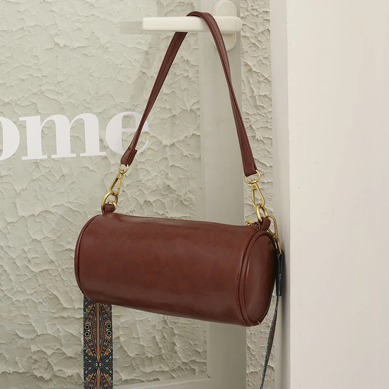 

Новые ретро сумки-тоуты из вощеной кожи для женщин, модная Винтажная сумочка, женские маленькие сумочки под подмышку, Повседневная Ретро Ми...