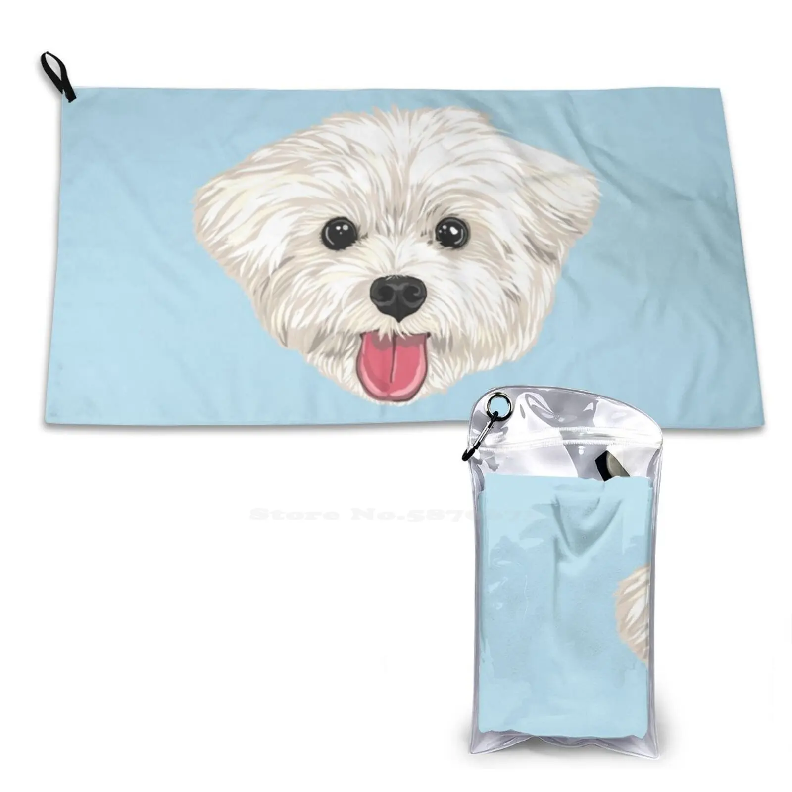 Мягкое Полотенце Maru The Maltese (только для лица) быстросохнущее пляжное полотенце