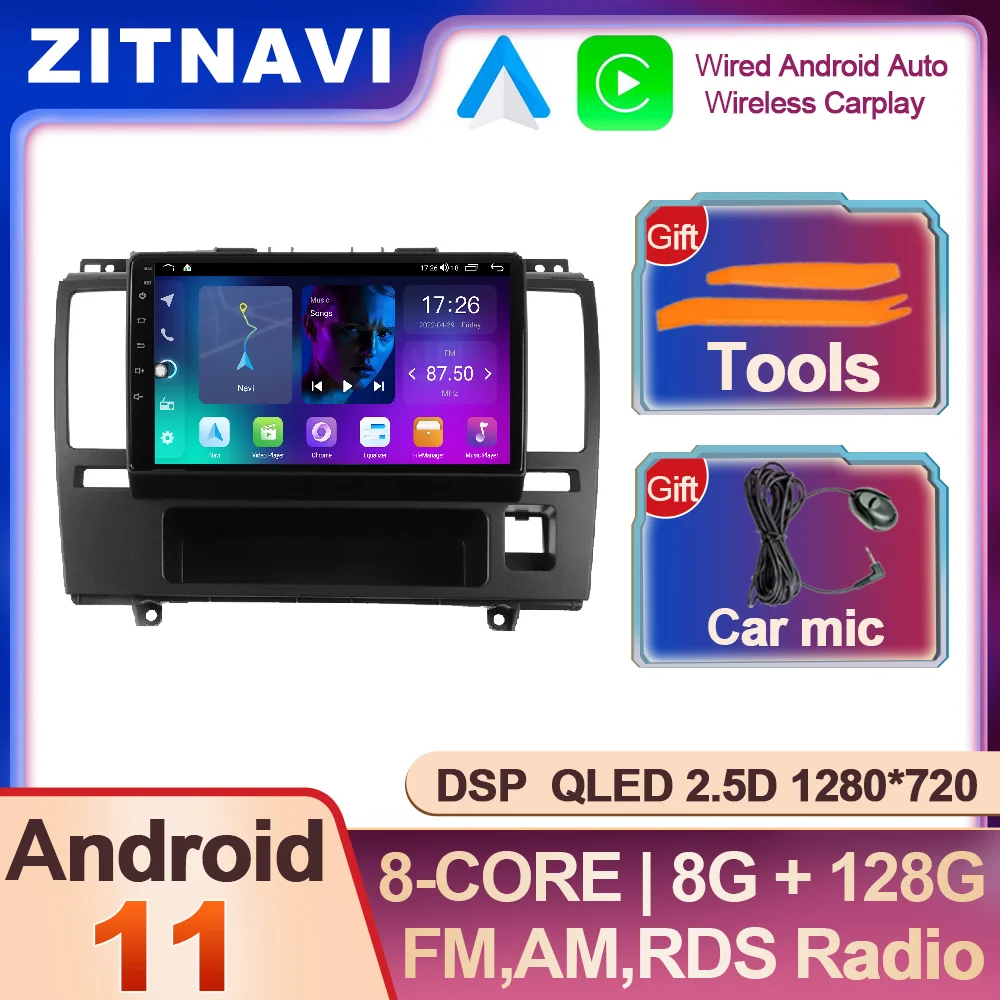 

Автомагнитола для Nissan Tiida 2005-2010, Android, GPS-навигация, беспроводной Carplay, автомобильный QLED ADAS BT мультимедийный плеер