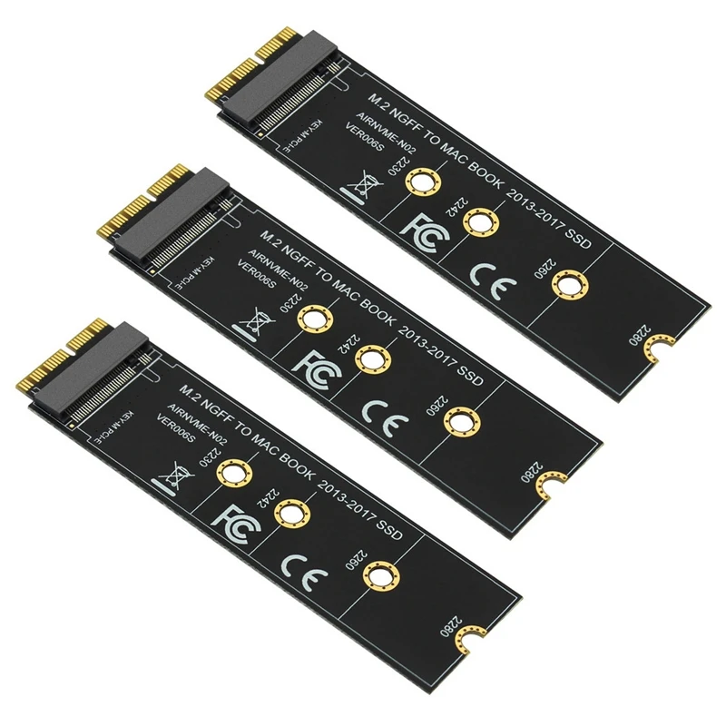

3X M.2 NVME SSD преобразователь адаптер карты для Air Pro Retina 2013-2017 NVME/AHCI SSD комплект для A1465 A1466 A1398 A1502