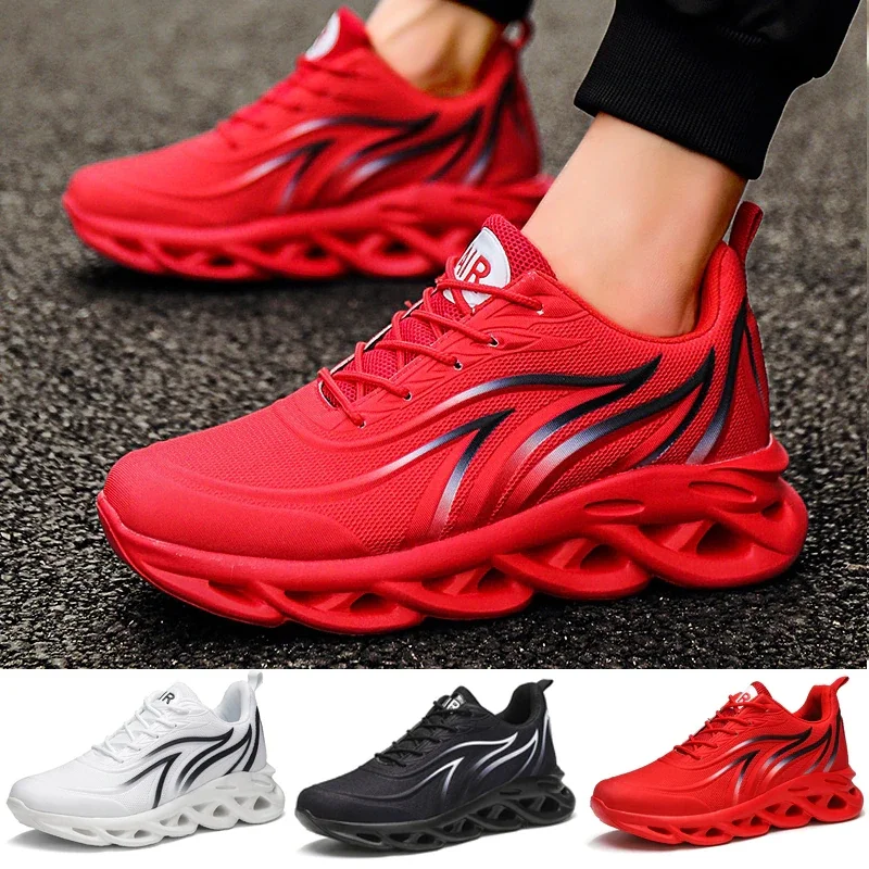 Men's Flame Printed Sneakers Sports 