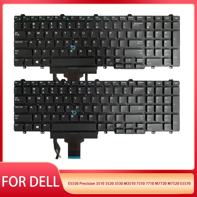 Новая клавиатура для ноутбука совместимая с DELL E5550 Precision 3510 3520 3530 M3510 7510 7710 M7720 M7520