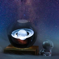 universe galaxy creative crystal night light bedroom projection lamp children birthday gifts usb plug in desktop ornament lamp