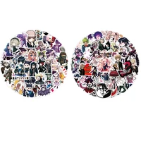 a0006 50pcs danganronpa trigger happy japanese anime stickers for refrigerator car diy bicycle guitar