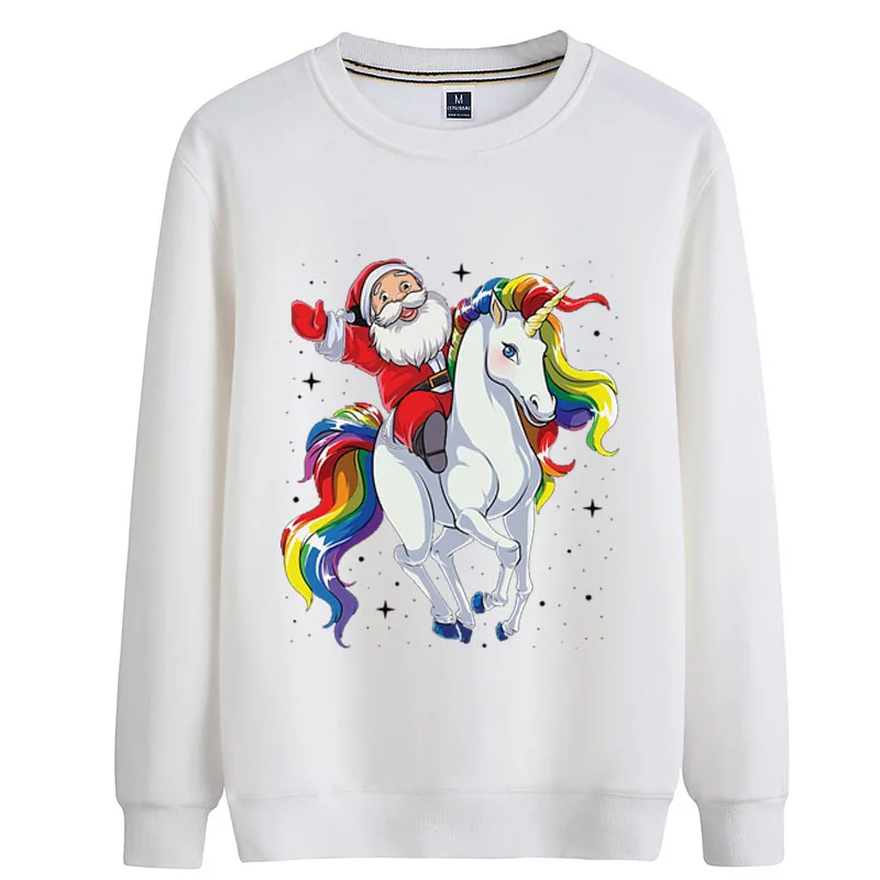 

2022 Autumn and Winter New Large Size Cotton Santa Claus Riding Round Neck Casual Sweater Men's and Women's Jacket