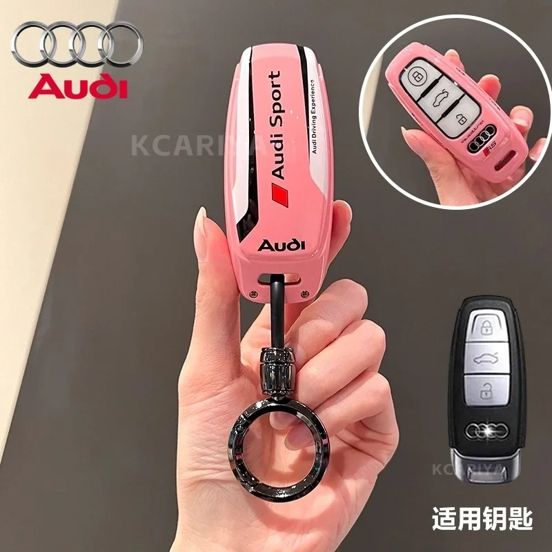 

2025 спортивный стиль ABS чехол для автомобильного ключа с дистанционным управлением для Audi Q8 RSQ8 A6 C8 S6 RS6 A7 S7 RS7 A3 8Y A8 D5 4N RS E-tro