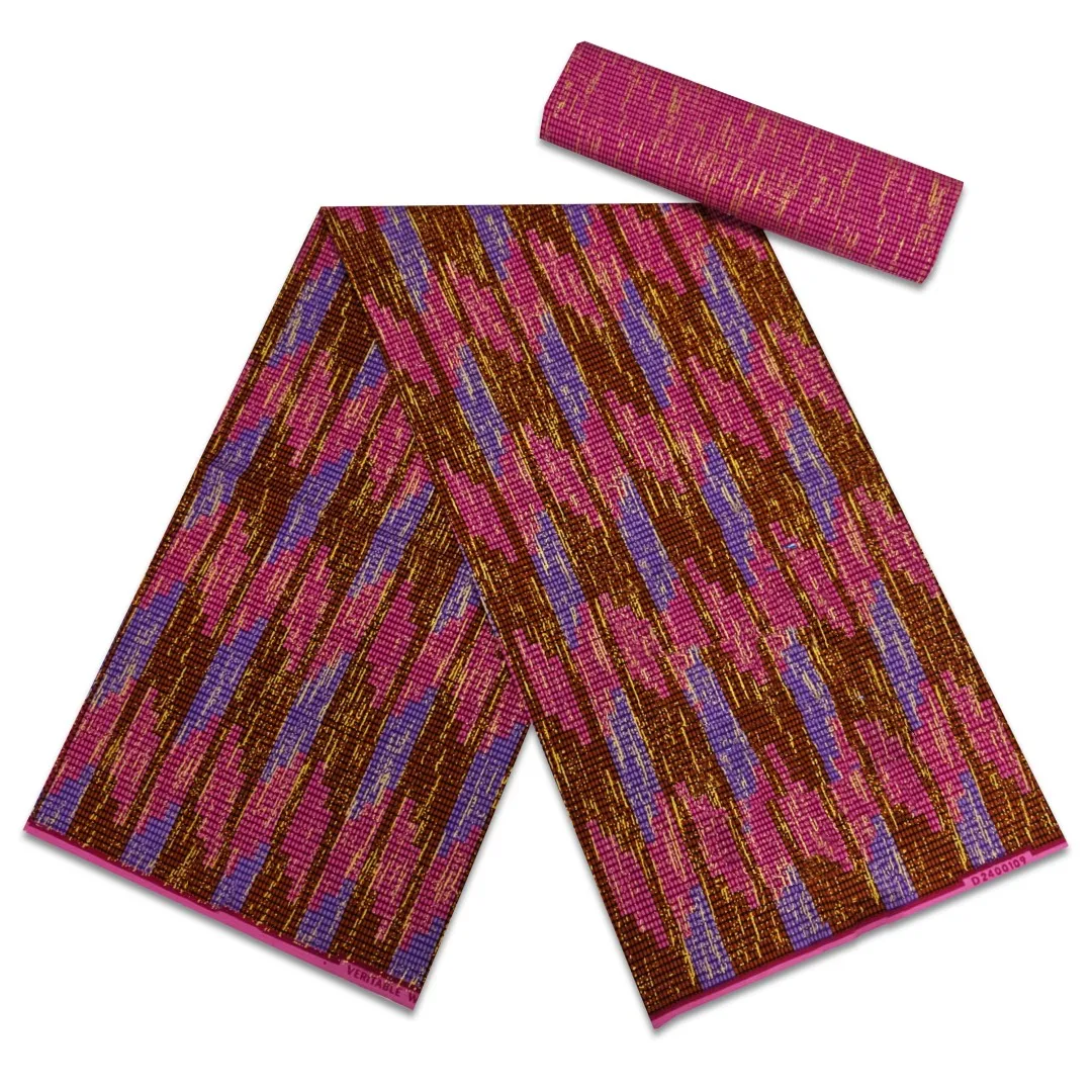 Африканская ткань 2024 Анкара с золотым воском Нигерия Гана стильная швейное